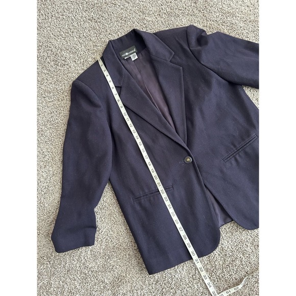 Sag Harbor 100% pure wool size 14 women’s blazer navy blue shoulder‎ pads - Picture 8 of 8